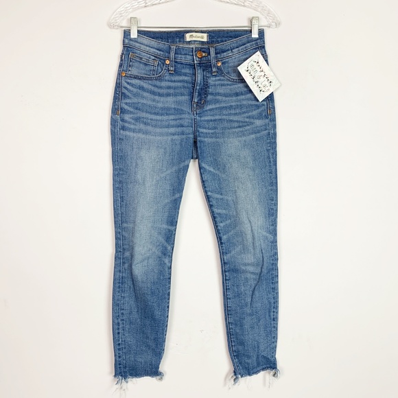 Madewell | 9" high rise skinny crop raw hem jeans - Picture 1 of 7